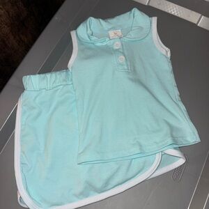 Kids Aqua Sleeveless Pajama Set-NWOT